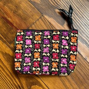 Like New Vera Bradley Floral Black Pouch